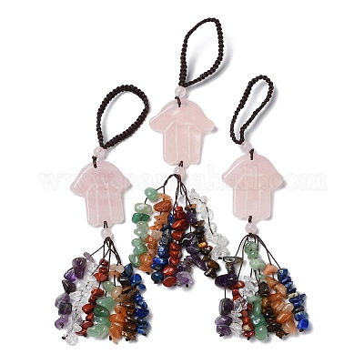 Подвеска «Рука Хамса/Рука Мириам» с драгоценными камнями HJEW-R127-02-1