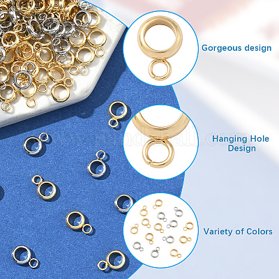 200 шт. 2-х цветные дужки из нержавеющей стали 201 STAS-BBC0008-24-1