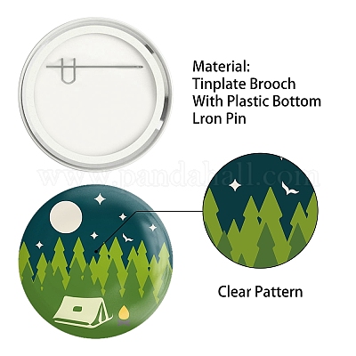 Брошь из белой жести JEWB-WH0012-007-1