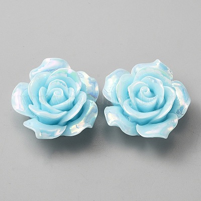 Непрозрачные кабошоны из смолы&nbsp;RESI-WH0013-18F-1