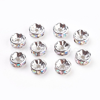 Messing Strass Zwischen perlen&nbsp;X-RB-A014-Z8mm-28S-NF-1