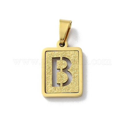 Подвески-алфавиты из нержавеющей стали 304 STAS-S152-01G-B-1