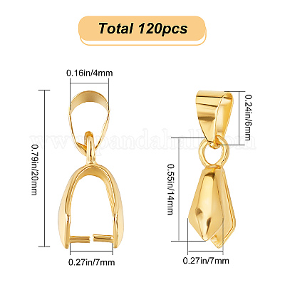 Shop SUNNYCLUE 1 Box 120Pcs Pinch Clip Bail Clasp Dangle Bead Pendant  Connector Findings for Jewelry Making Buckles Charm Connection Pinch Bails  Necklace Bracelet Supplies Golden Color 20mm for Jewelry Making 