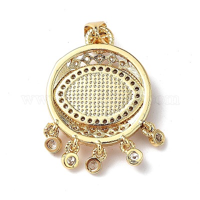 Подвески от сглаза лэмпворк с разноцветными фианитами ZIRC-L102-14G-04-1