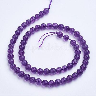 Природный аметист нитей бисера G-F422-02-6mm-1