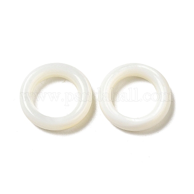 Anello di collegamento con conchiglia bianca naturale&nbsp;SSHEL-M022-06A-1