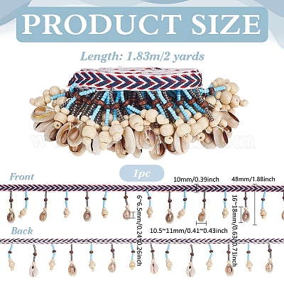 2 ярд полиэстеровой кружевной ленты с бахромой OCOR-PH0006-46-1