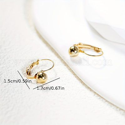 Модные классические круглые серьги-кольца из латуни ZP8922-1