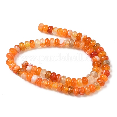 Натуральные полосатые агатовые бусы G-F790-I01-01L-1