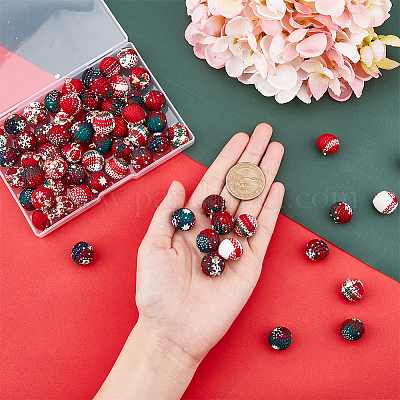 64 шт. 2-х цветные подвески из алюминиевой ткани с хлопковым покрытием FIND-FH0003-95-1