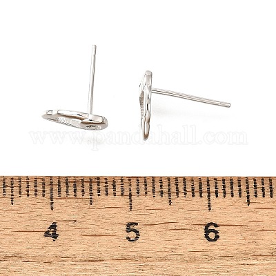 925 Sterling Silber Ohrstecker&nbsp;EJEW-P305-02F-P-1