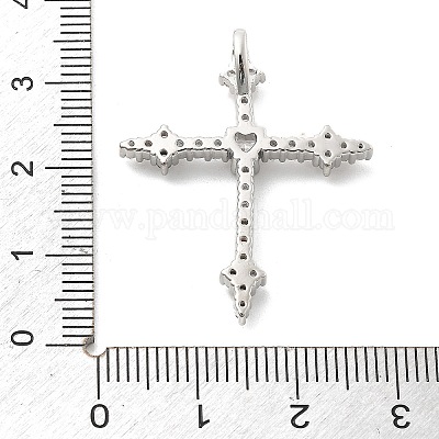 Латунные микропаве прозрачные подвески с фианитом KK-L228-01P-04-1