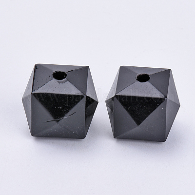 Прозрачные акриловые бусины X-TACR-Q259-10mm-V72-1