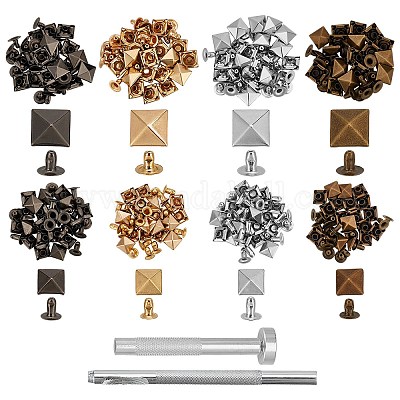 Латунь с железными плоскими квадратными заклепками&nbsp;FIND-WR0011-68-1