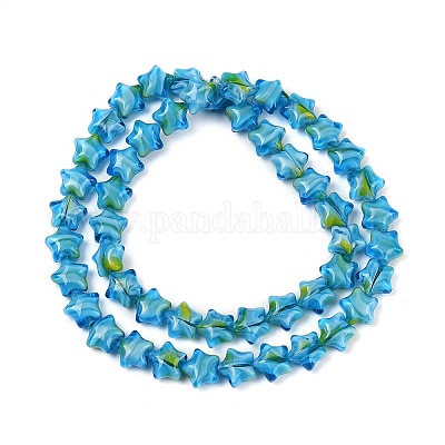 Ручной работы тысячецветник стеклянные бусины нитки X-LAMP-H067-01G-1