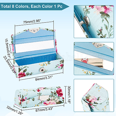 1pc Ladies Floral Lipstick Case Holder with Mirror, Cosmetic Storage Kit  Makeup Travel Cases Organizer Bag for Purse