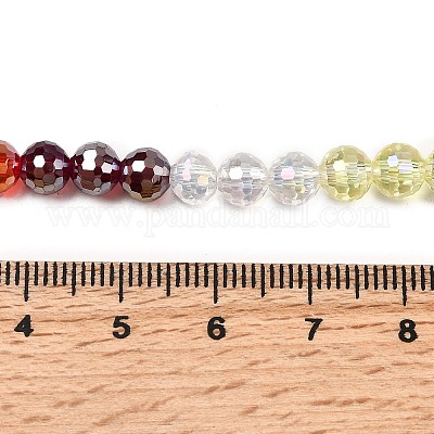 Стеклянные бусины с гальваническим покрытием  EGLA-D300-06-6mm-06-1