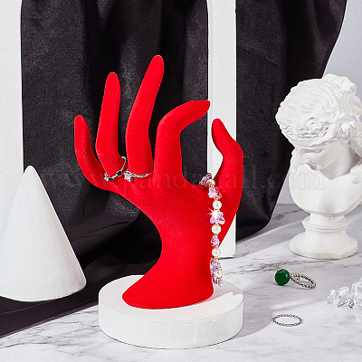 Wholesale FINGERINSPIRE Hand Form Jewelry Display Hand Ring Holder with Red  Velvet 4.7x8x16.5cm Hand Mannequin Rack Hand Model Jewelry Holder Resin Ring  Displays for Bracelet Necklace Ring Watch 