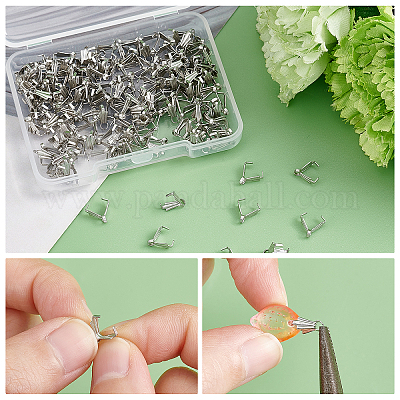  200 Pcs Pinch Bail for Jewelry Making Necklace Pendant