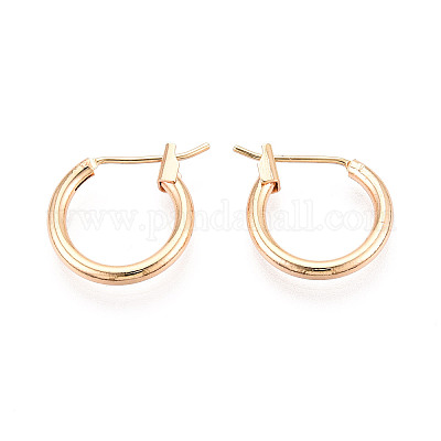 Серьги-кольца из нержавеющей стали 304 EJEW-T048-25A-G-1