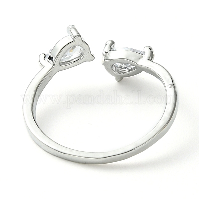 Кольцо Bass Micro Pave с кубическим цирконием RJEW-Z033-24B-1