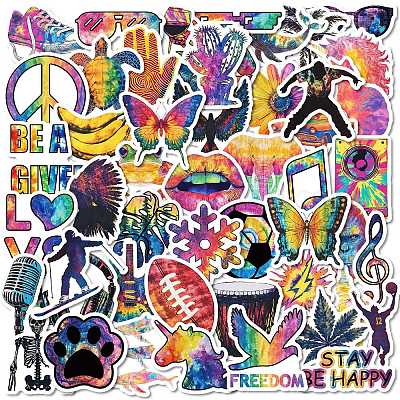 50 шт. модных и крутых тематических бумажных наклеек STIC-C012-16-1