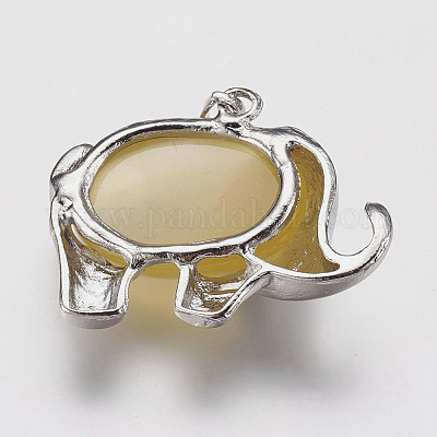 Природные желтый агат подвески G-E462-A06-1