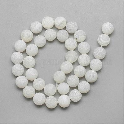 Естественные выветрившиеся агатовые бусинки G-S237-8mm-03-1