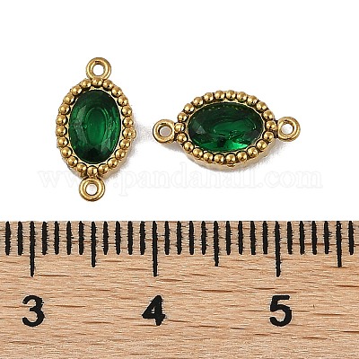 Ионное покрытие (ip) 304 нержавеющая сталь кубический цирконий овальные звенья соединительные подвески STAS-K256-22G-1