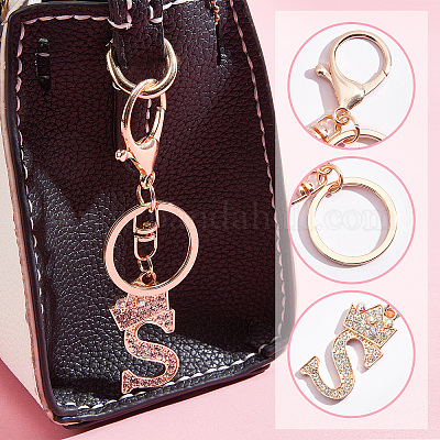 2 шт. 2 стиля блестящие стразы буква s подвеска брелок KEYC-DC0001-04-1