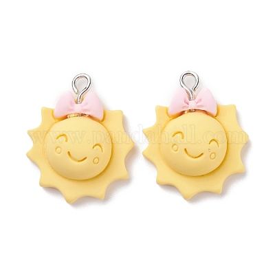 Подвески из непрозрачной смолы RESI-F030-07-1