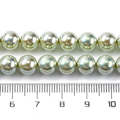 УФ-покрытие перламутровые стеклянные жемчужные бусины нити GLAA-F128-01B-T14-1