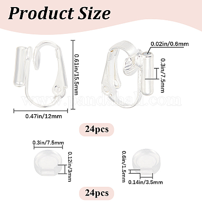 24 шт. латунные клипсы-конвертеры фурнитура KK-SP0001-16S-1