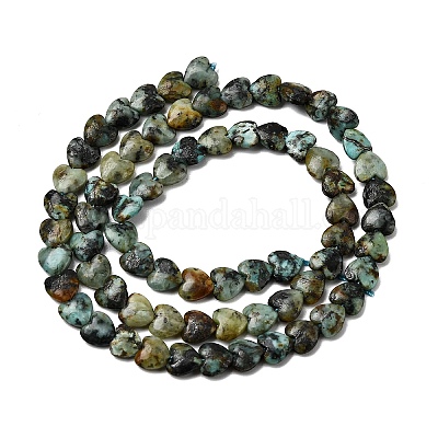 Бусы натуральная африканская бирюза (яшма) G-P575-C18-6mm-1