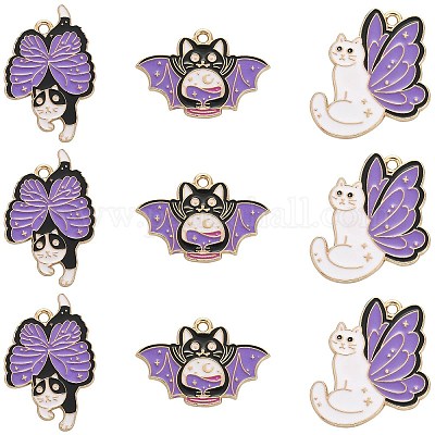 15pcs Enamel Charms Various Animals Pendants Charms For Jewelry