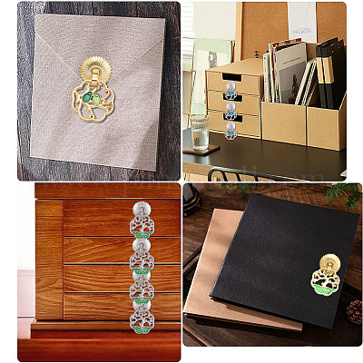 16 шт. 4 стиля ручек для ящиков из цинкового сплава с эмалью FIND-GF0005-47-1