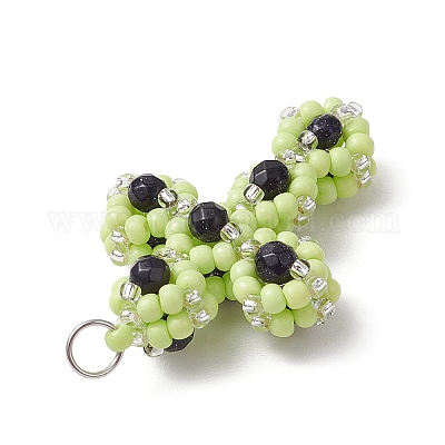 Подвески-кресты из стеклянного бисера PALLOY-MZ00642-1