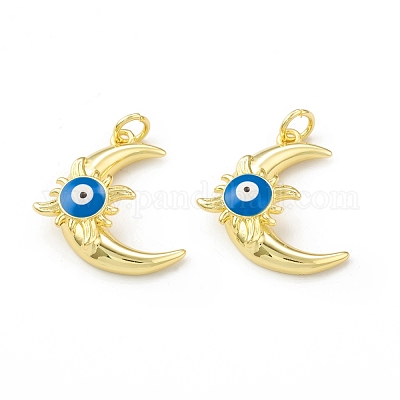 Кулоны из экологически чистой латуни с эмалью KK-I698-21G-1