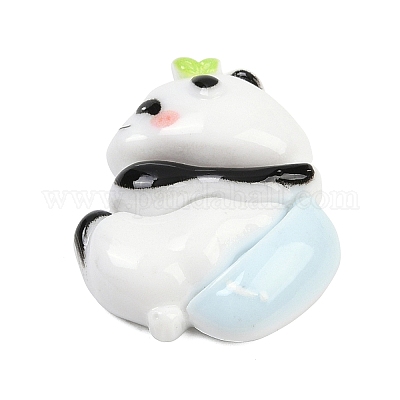 Светло-голубые непрозрачные кабошоны из смолы панда CRES-P037-02E-1