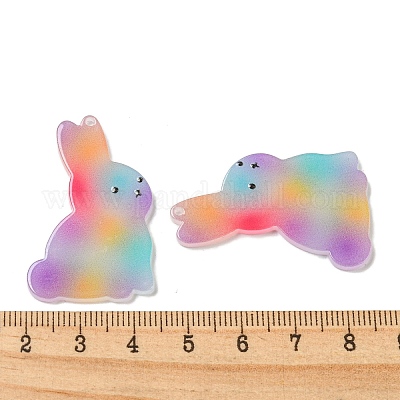 Pendentifs acryliques opaques&nbsp;BACR-D002-11A-01-1