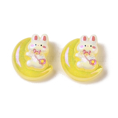 Кабошоны из смолы с блестками&nbsp;LS-RESI-H163-05A-1