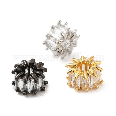 Стойки обшивки латунь микро проложить кубического циркония бусы KK-Q795-02-1