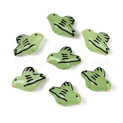 Эмалевые бусины ручной работы в технике лэмпворк LAMP-T023-22E-1