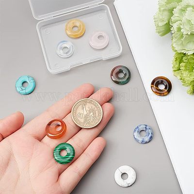 10шт 10 стиля подвески из натуральных и синтетических драгоценных камней G-NB0003-91-1