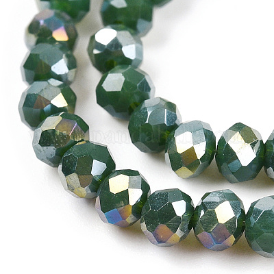 Стеклянные бусины с гальваническим покрытием  EGLA-A034-P4mm-B09-1