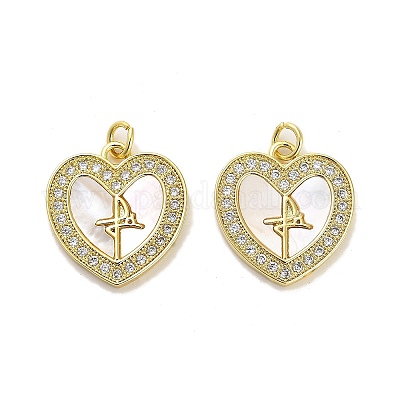 Латунные микропаве прозрачные подвески с фианитом KK-K365-04E-G-1