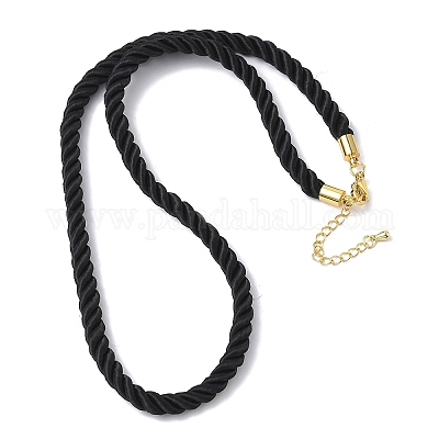 Изготовление ожерелья из нейлонового витого шнура толщиной 5 мм X-FIND-G096-01G-19-1