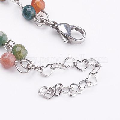 Ожерелья из натурального индийского агата lariat NJEW-JN01961-01-1