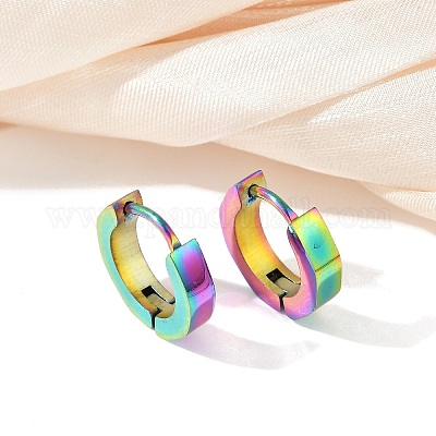 Серьги-кольца из нержавеющей стали 304 с эффектом полировки EJEW-M001-35A-1