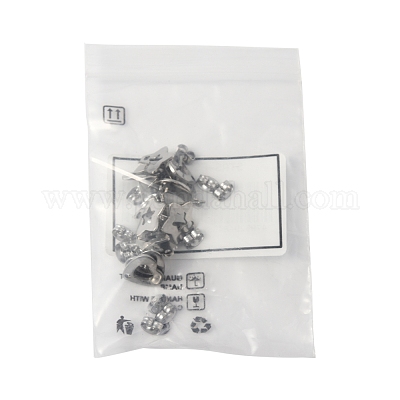 16 шт. 4 стиля фурнитуры для сережек-гвоздиков из нержавеющей стали 304 STAS-FS0001-85P-1